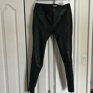 True Religion lambskin leather pants